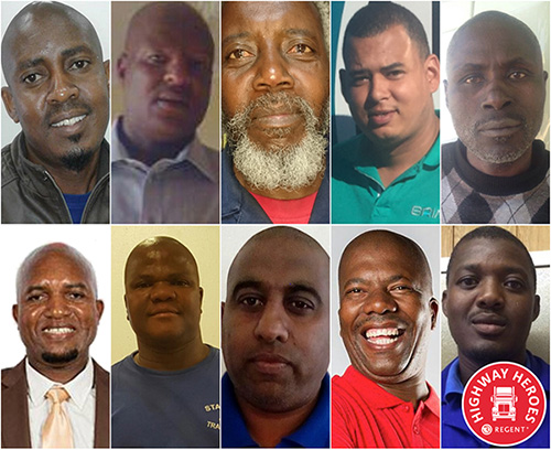 The faces of 10 Hollard Highway Heroes 2017 Finalists