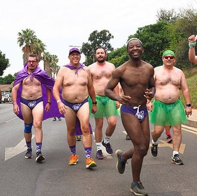 Runners taking part in the Hollard Daredevil Run 2025 in support of men's health awareness
