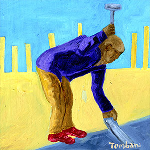 Artwork of a man working in the road insured by inclusive insurance