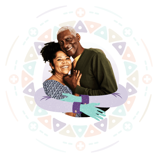 Couple hugging, representing Hollard life cover with no medical requirements