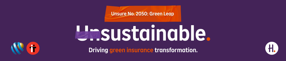 Hollard banner with text: Driving green insurance transformation