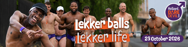 Hollard Daredevil Run participants running in purple speedos - Event date: 23 October 2026