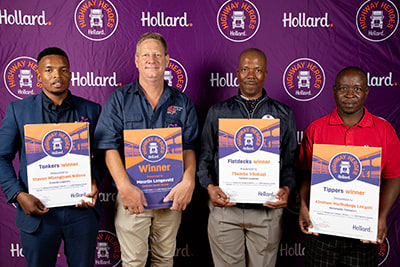 2019 Hollard Highway Heroes winners holding their award