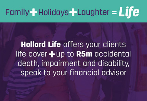 "Hollard Life offers your clients life cover up to R5m" illustration